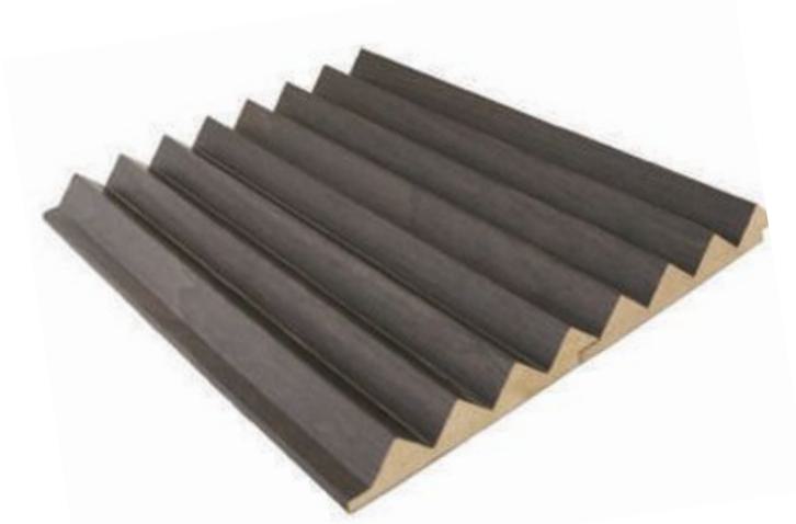 Legno Series 18 Mm Louvers Panel Wood Black 9x0.39 Ft - 163 D
