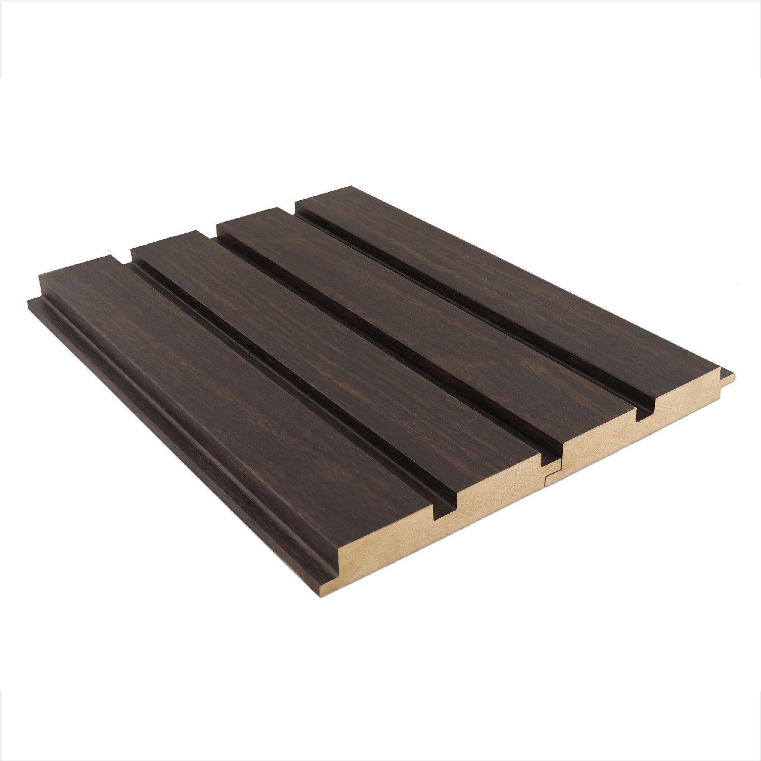 Legno Series 18 Mm Louvers Panel Wood Black 9x0.39 Ft - 163 F