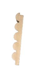 Legno Series 18 Mm Louvers Wood Black 9x0.39 Ft - 163