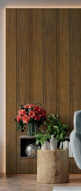 Wood Finish Charcoal Louvers Brown 8x0.41 Ft - Mw 1001