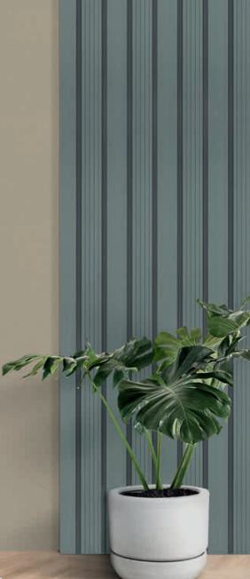 Wood Finish Charcoal Louvers Grey 8x0.41 Ft - Mw 1004
