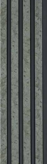 Stone Finish Charcoal Louvers Marble & Grey 8x0.41 Ft - Mw 1103