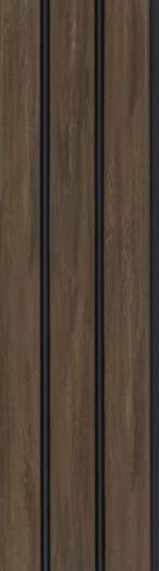 Wood Finish Charcoal Louvers Brown 8x0.41 Ft - Mw 1201