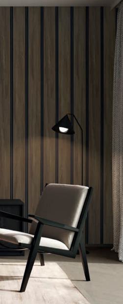 Wood Finish Charcoal Louvers Brown 8x0.41 Ft - Mw 1201