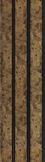 Stone Finish Charcoal Louvers Marble & Brown 8x0.41 Ft - Mw 1204