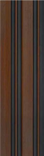 Wood Finish Charcoal Louvers Brown 8x0.41 Ft - Mw 1303