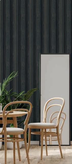 Wood Finish Charcoal Louvers Black 8x0.41 Ft - Mw 1402