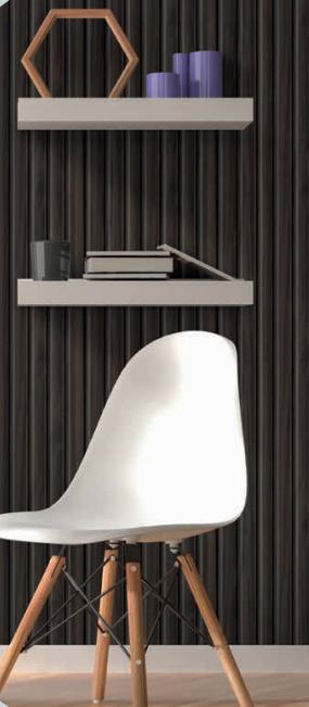 Wood Finish Charcoal Louvers Brown 8x0.41 Ft - Mw 1501