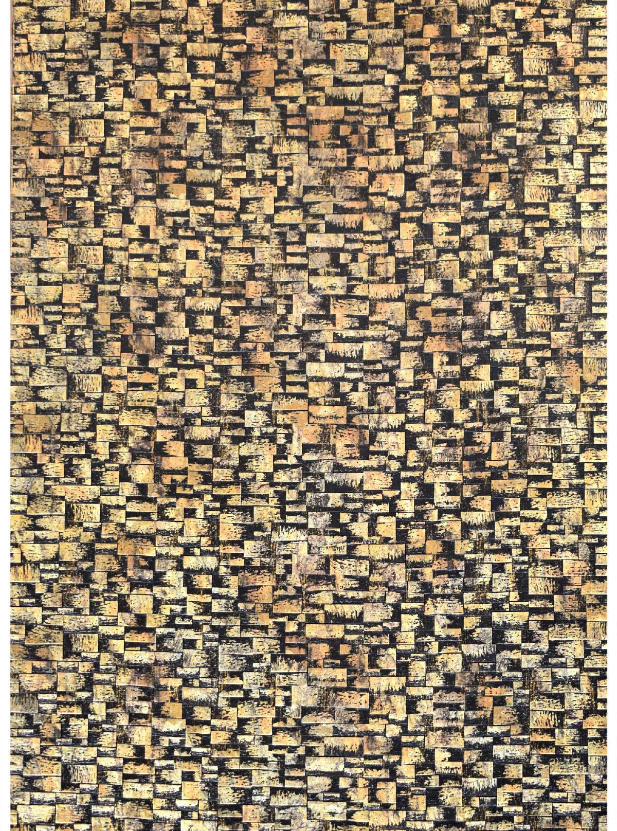 Charcoal Panel Marble & Stone Louvers Brown 8x2 Ft - Mx 5002