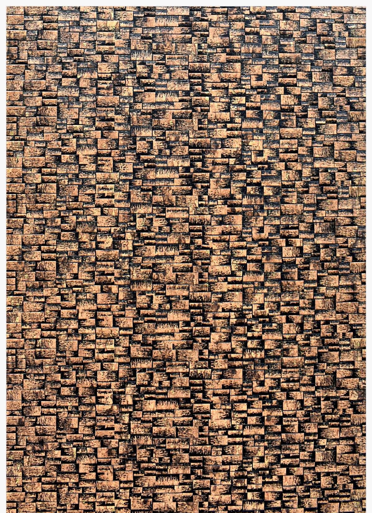 Charcoal Panel Marble & Stone Louvers Brown 8x2 Ft - Mx 5006