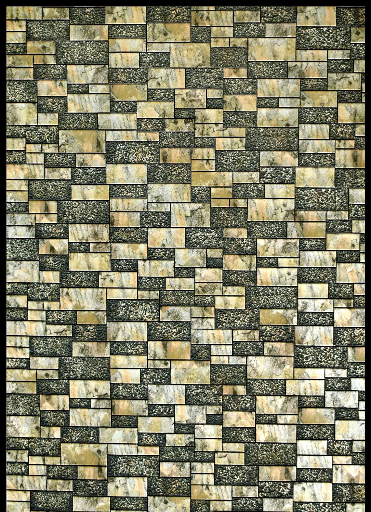 Charcoal Panel Marble & Stone Louvers Multi Colour 8x2 Ft - Mx 9033
