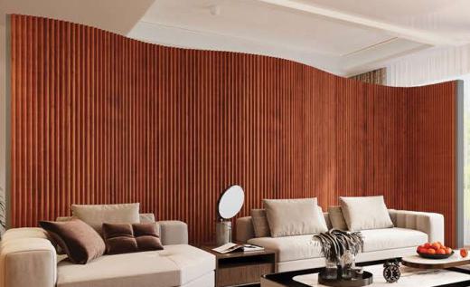 Pare Panels Mahogany Pyramid Design Interior & Exterior Wall & Ceiling Panel 10x0.45 ft wood louvers Brown Mahogany_10