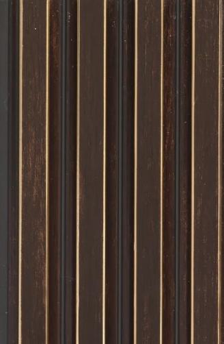 Interlock Charcoal Louvers Wood Mahogany Brown 9.5x0.38 Ft - Pn 02716 I