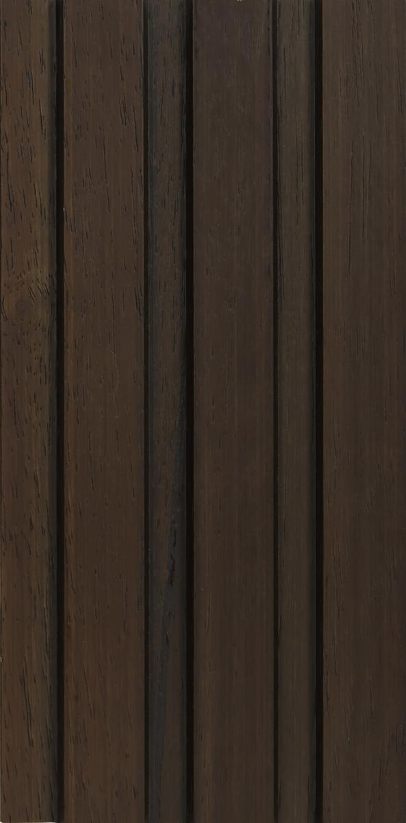 Interlock Wpc Louvers Wood Mahogany Brown 9.35x0.41 Ft - Pn 02736 B