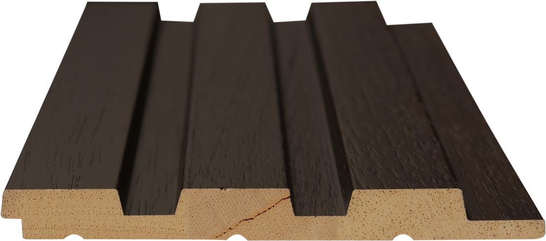 Interlock Wpc Louvers Wood Mahogany Brown 9.35x0.41 Ft - Pn 02736 B