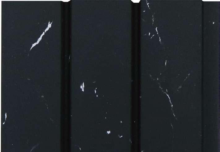 Marble Finish Black Charcoal Louvers & Stone 9.5x0.4 Ft - Mrl 118