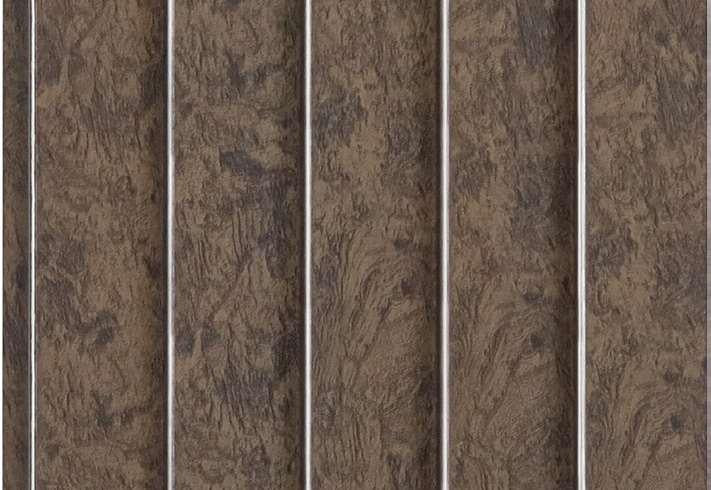Marble Finish Brown Charcoal Louvers & Stone 9.5x0.38 Ft - Mrl 143