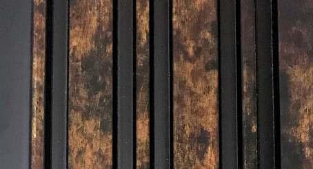 Manore Genoa Charcoal Louvers Marble & Stone Wenge 8x0.41 Ft - Gn 441