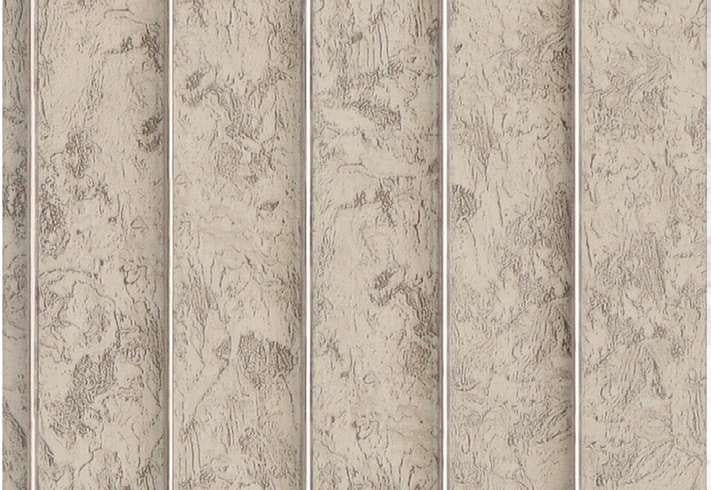 Marble Finish Cream Charcoal Louvers & Stone 9.5x0.38 Ft - Mrl 142