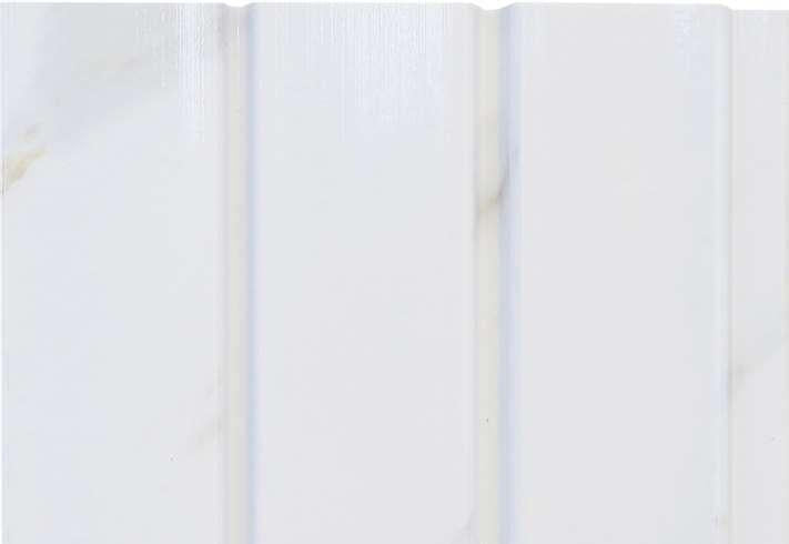 Marble Finish White Charcoal Louvers & Stone 9.5x0.4 Ft - Mrl 117