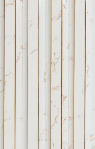 Interlock Charcoal Louvers Marble & Stone White 8x0.38 Ft - Pn 02716 D