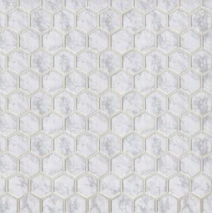 Interlock Wpc Louvers Panel Designer Marble White 8x2 Ft - Pn 02729
