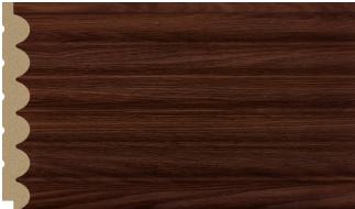 Charcoal Louvers Panel Wood Brown 8x0.39 Ft - 250-13