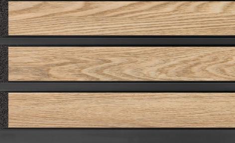 Charcoal Louvers Panel Wood Brown 8x0.39 Ft - 258-1