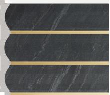 Charcoal Louvers Panel Marble & Stone Brown 8x0.49 Ft - 262-4