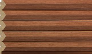 Charcoal Louvers Panel Wood Brown 8x0.65 Ft - 903-1