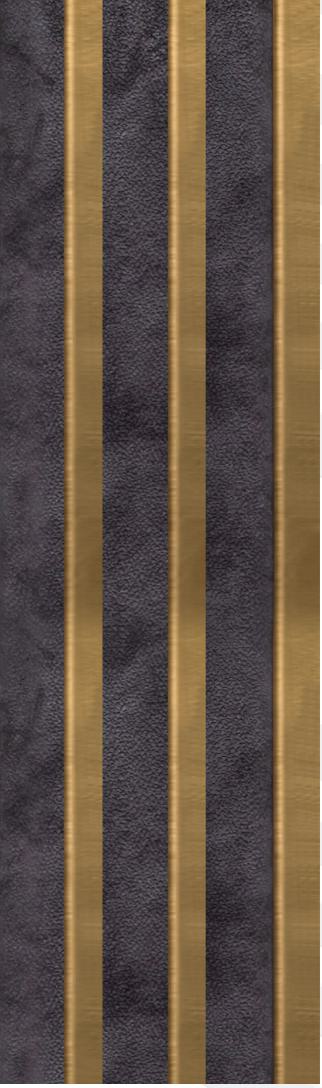 Metallic Charcoal Louvers Grey 8x0.41 Ft - S5 173