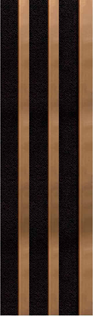 Metallic Charcoal Louvers Brown 8x0.41 Ft - S5 174