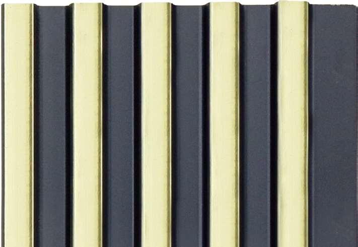 Multi Color Charcoal Louvers Metallic 9.5x0.4 Ft - Mrl 133