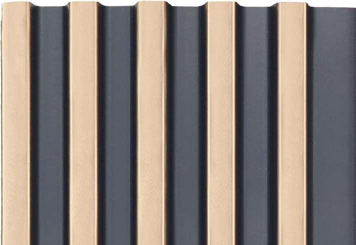 Multi Color Charcoal Louvers Metallic 9.5x0.4 Ft - Mrl 134