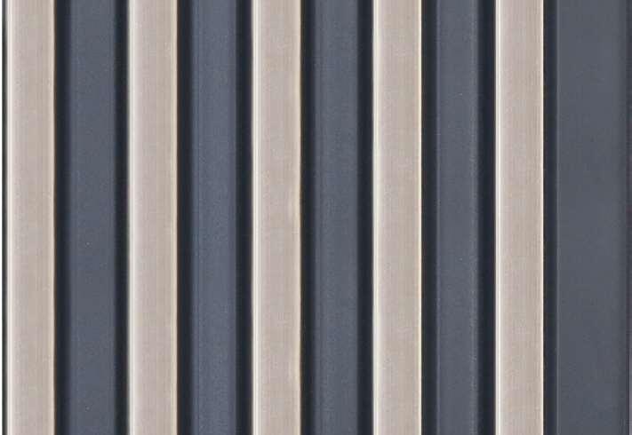 Multi Color Charcoal Louvers Metallic 9.5x0.4 Ft - Mrl 135