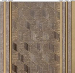 Wpc Louvers Panel Designer Mocha Brown 8x1 Ft - Pn 02722