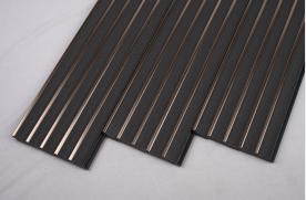 Leather Charcoal Louvers Panel Fabric Multi Colour 8x0.4 Ft - Pn 00705