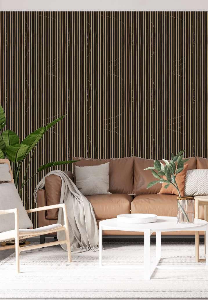 Marble Charcoal Decorative Wall Panel & Stone Multi Colour 8x2 Ft - Pn 03833