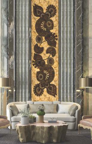 Charcoal 3D Backlit Decorative Wall Panel Designer Multi Colour 8x2 Ft - Pn 03573