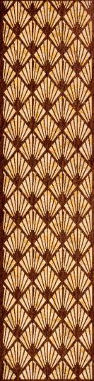 White Patterned Charcoal Louvers Designer 8x0.39 Ft - Pn 00827