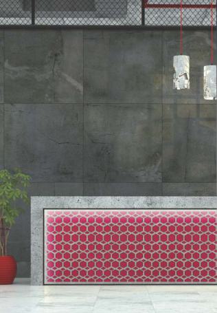 Charcoal - Based Decorative Wall Panel Designer Multi Colour 8x2 Ft Ls 2513