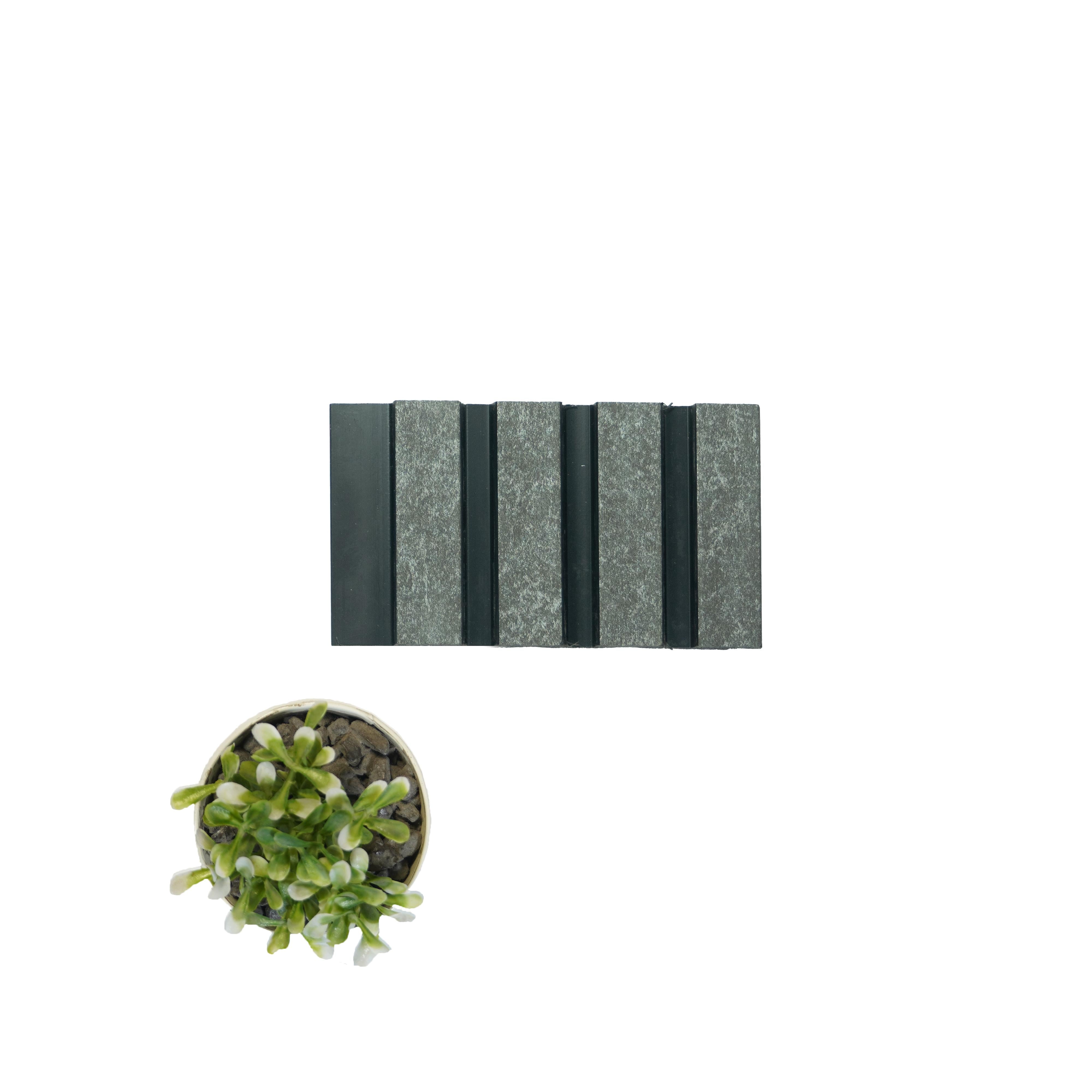 Stone Charcoal Louvers Panel Marble & Multi Colour 8x0.4 Ft - Pn 00670