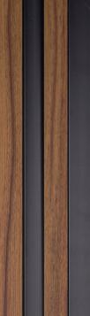Multi Colour Wooden Charcoal Louver Wood 8x0.39 Ft - Pn 03403