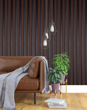 Premium Charcoal Panel Wood Louvers Multi Colour 8x0.39 Ft - Pn 03405