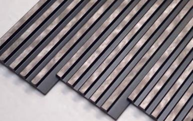 Multi Colour Wooden Charcoal Louver Wood 8x0.4 Ft - Pn 00656