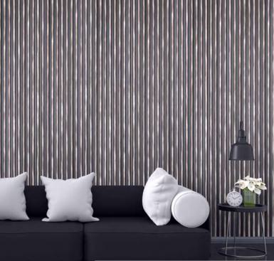 Multi Colour Wooden Charcoal Louver Wood 8x0.4 Ft - Pn 00656