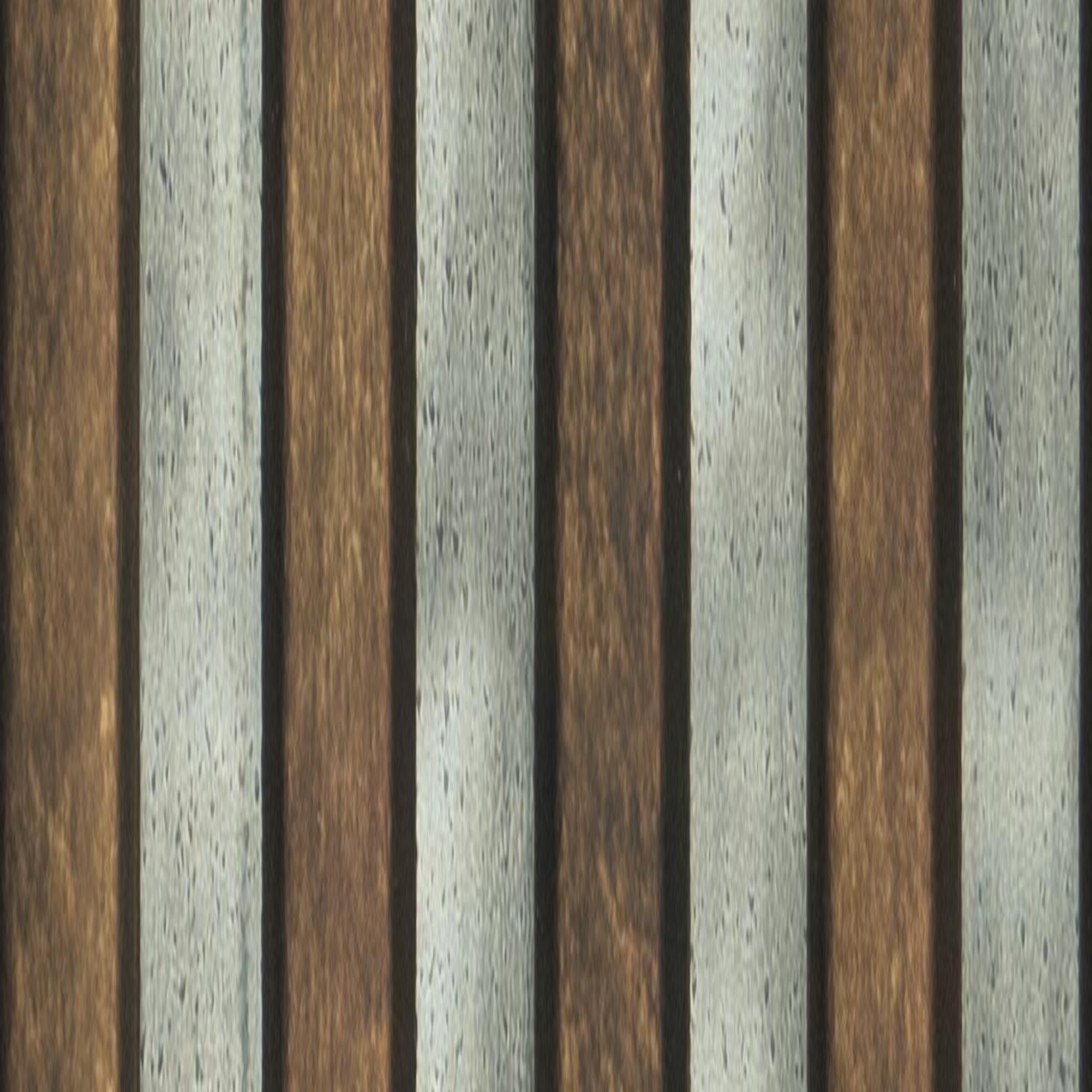 Multi Colour Wooden Charcoal Louver Wood 8x0.4 Ft - Pn 00657