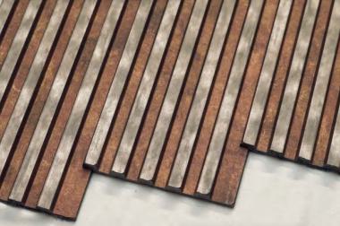 Multi Colour Wooden Charcoal Louver Wood 8x0.4 Ft - Pn 00657