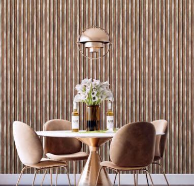 Multi Colour Wooden Charcoal Louver Wood 8x0.4 Ft - Pn 00657