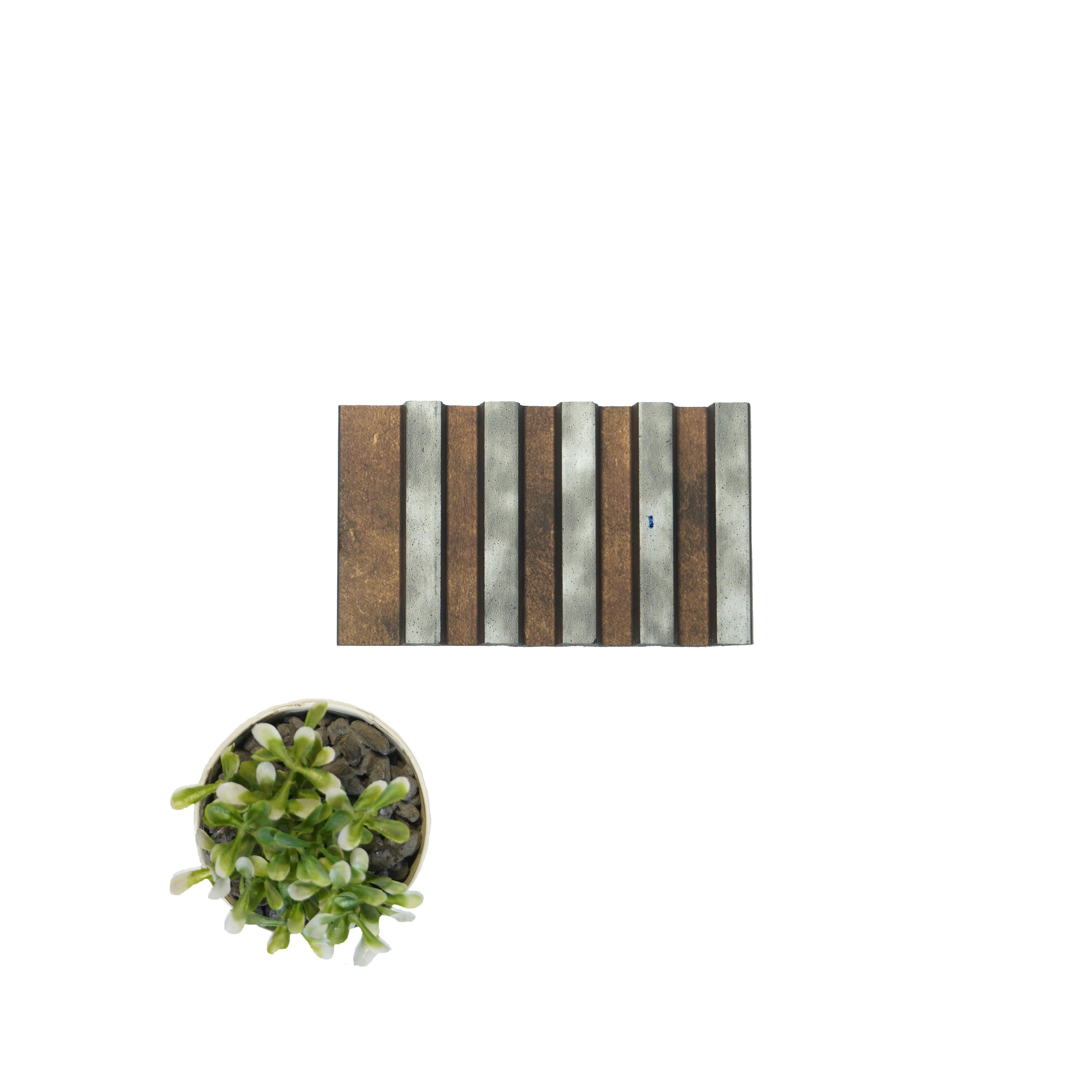 Multi Colour Wooden Charcoal Louver Wood 8x0.4 Ft - Pn 00657